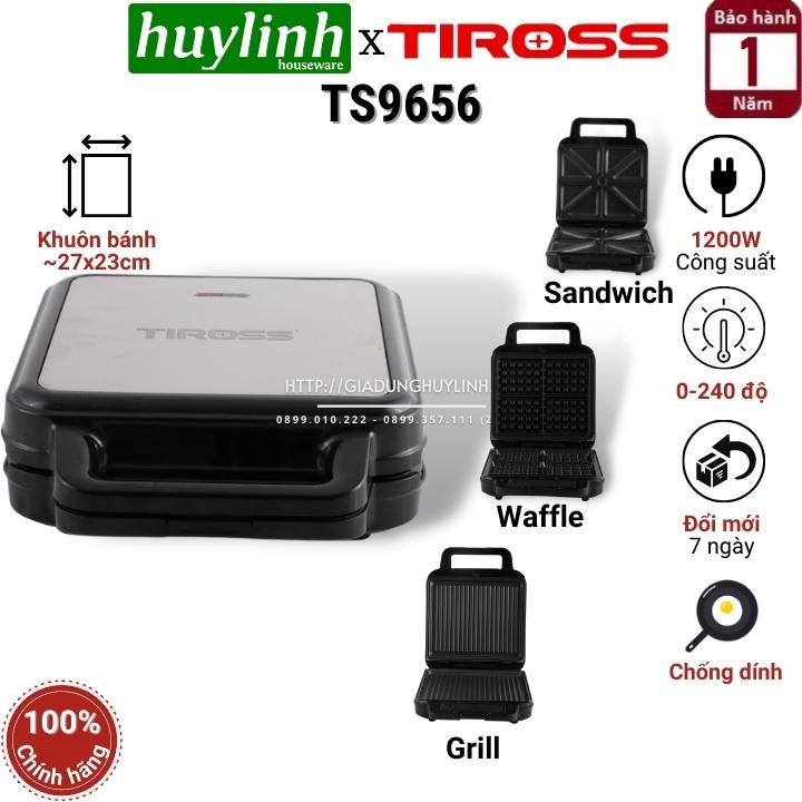 Máy làm - nướng bánh sandwich hotdog waffle Tiross TS9656 - 3 trong 1