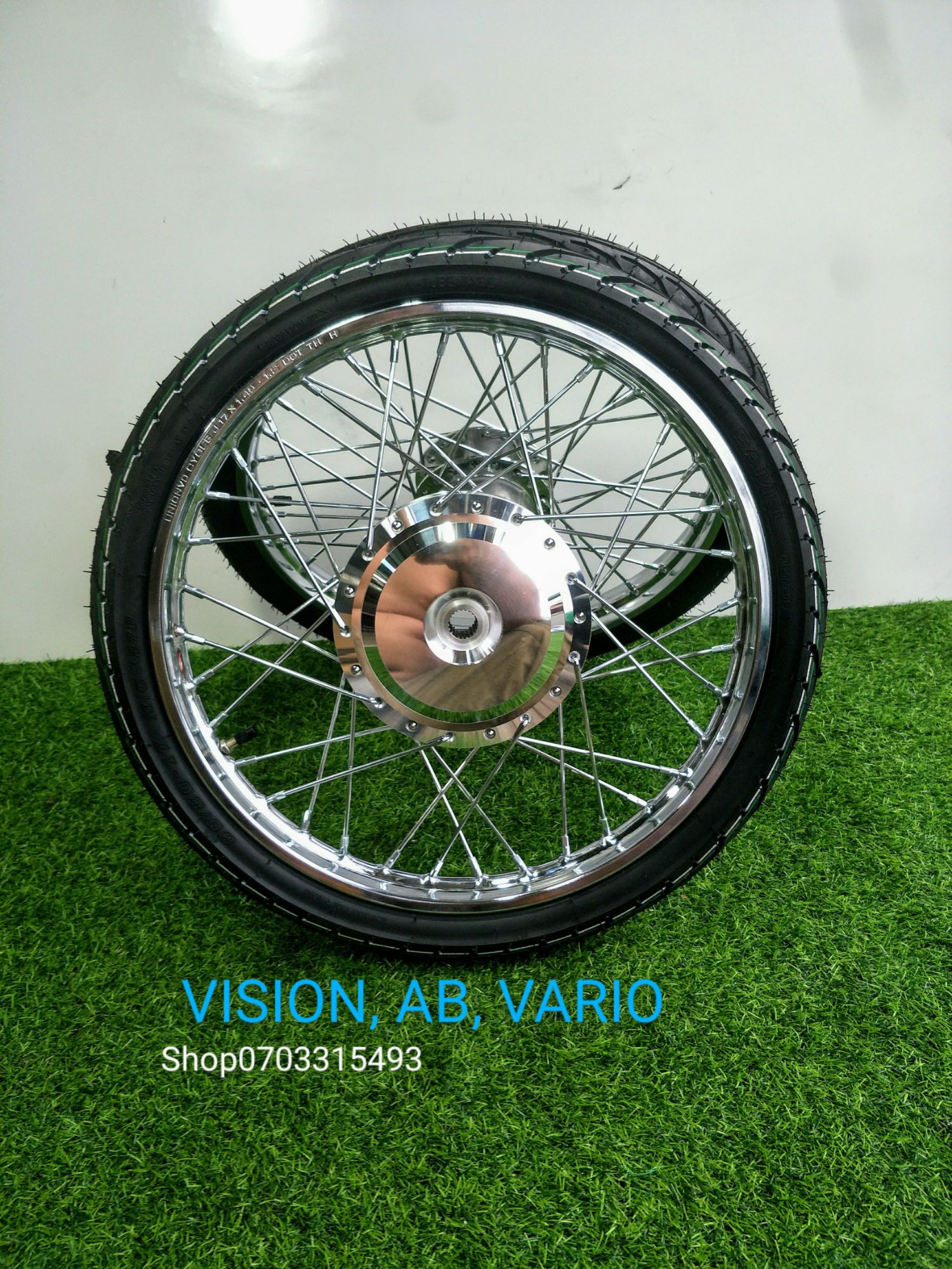 [HCM] CẶP BÁNH CĂM XE VARIO, VISON, AB, LUVIAS, MIO NIỀNG UNION VD ( 1.2 1.4)  17 IN FULL VỎ NHỎ CAMEL