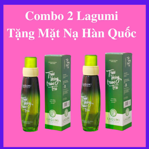 [HCM]COMBO 2 HỘP DUNG DỊCH VỆ SINH TRẦU KHÔNG TRÀM TRÀ LAGUMI - TẶNG KÈM MẶT NẠ DƯỠNG DA HÀN QUỐC