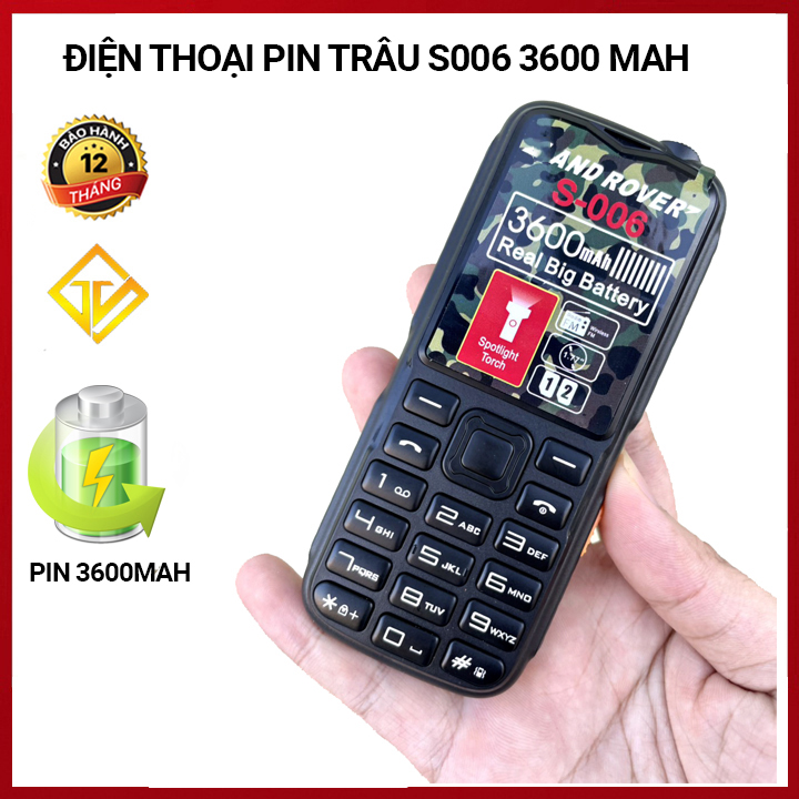 Điện thoại land rover s-006 pin khủng-loa to-nguyên seal - bh 12 tháng