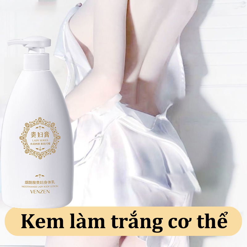Kem ủ trắng da 500ml Kem body siêu trắng kem body trắng da cấp tốc niacinamide chăm sóc cơ thể cấp nước dưỡng ẩm làm sáng da toàn thân giúp tổng hợp protein tế bào đẩy nhanh quá trình dưỡng trắng Siêu trắng mịn da Whitening Body Cream