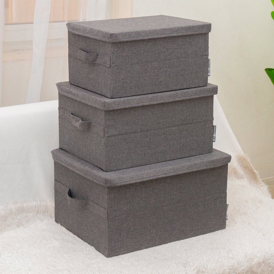 Thùng vải đựng quần áo, hộp đựng đồ đa năng cao cấp xk sắp xếp tủ quần áo gọn gàng tiện ích