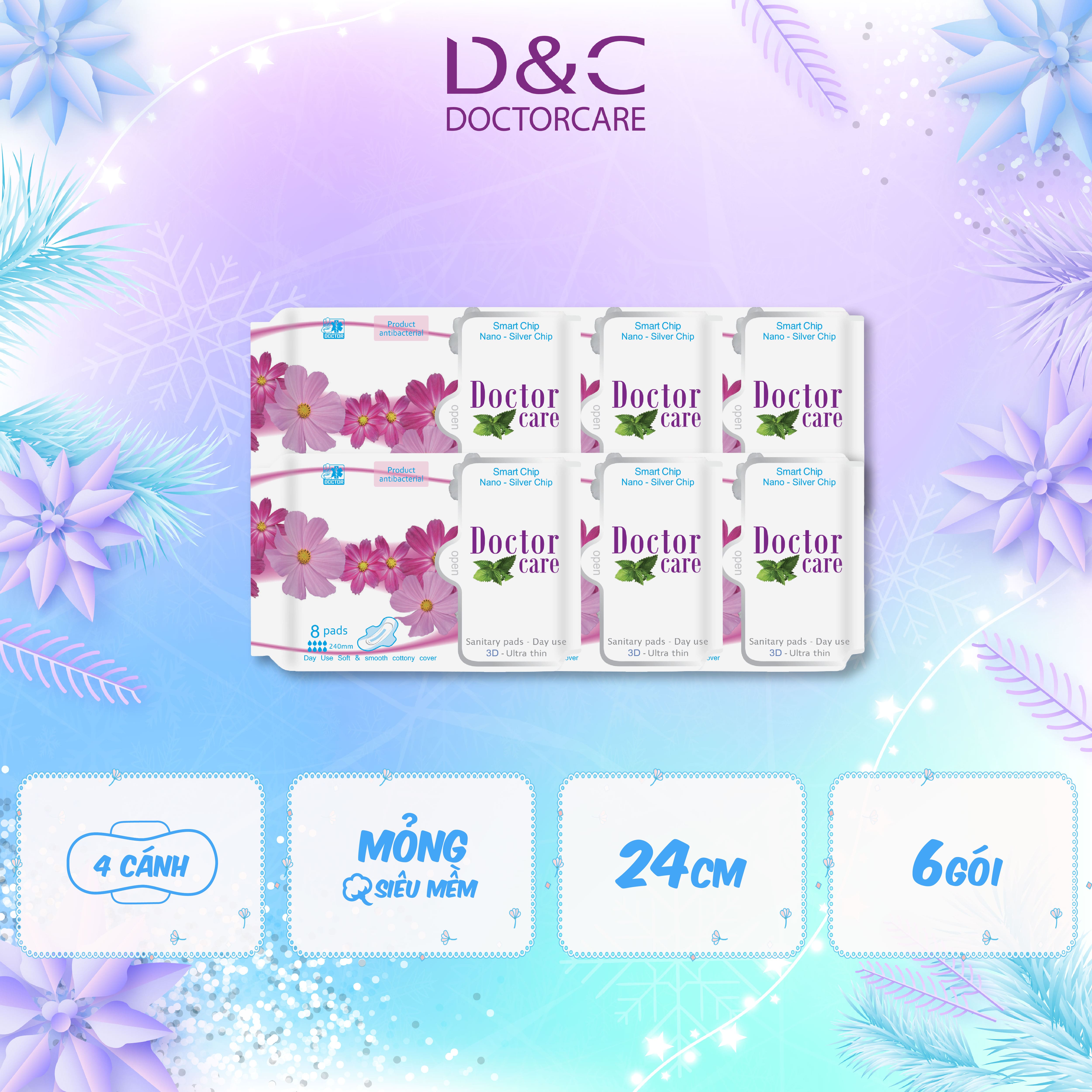 Băng vệ sinh thảo dược Doctor Care ban ngày băng vệ sinh có cánh siêu mát lạnh công nghệ cao cấp Nhật Bản