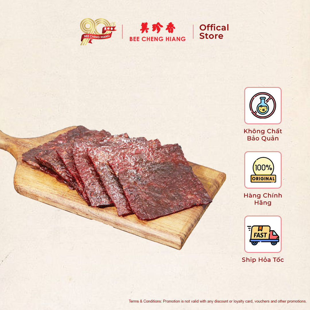 Thịt bò miếng nướng Bee Cheng Hiang 300g - Sliced Beef Bakkwa 300g- Bee Cheng Hiang Singapore Bakkwa