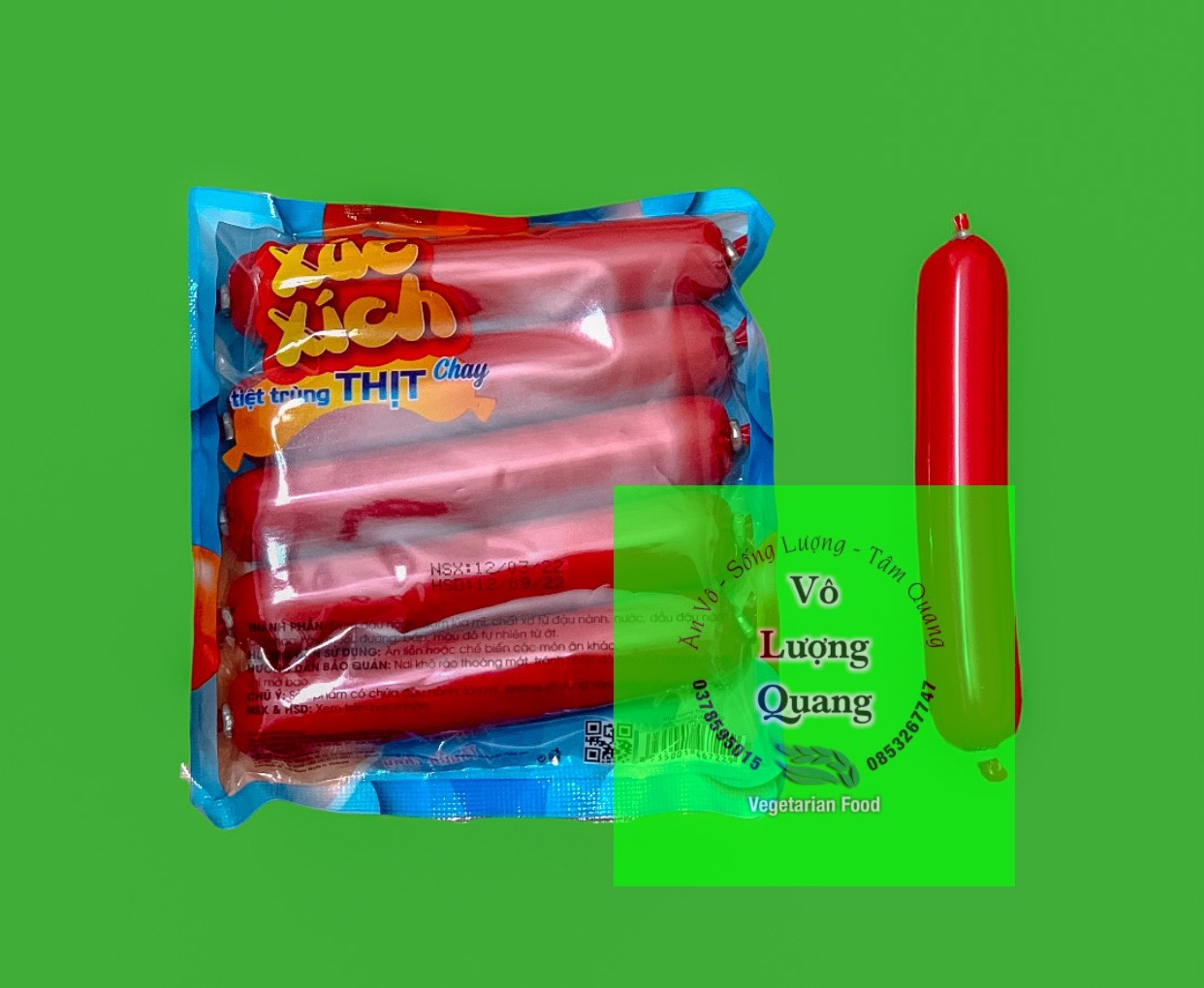 Xúc xích chay 3 vị - tpc vô lượng quang