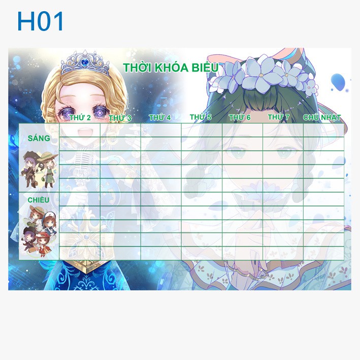 Thời khóa biểu anime identity v