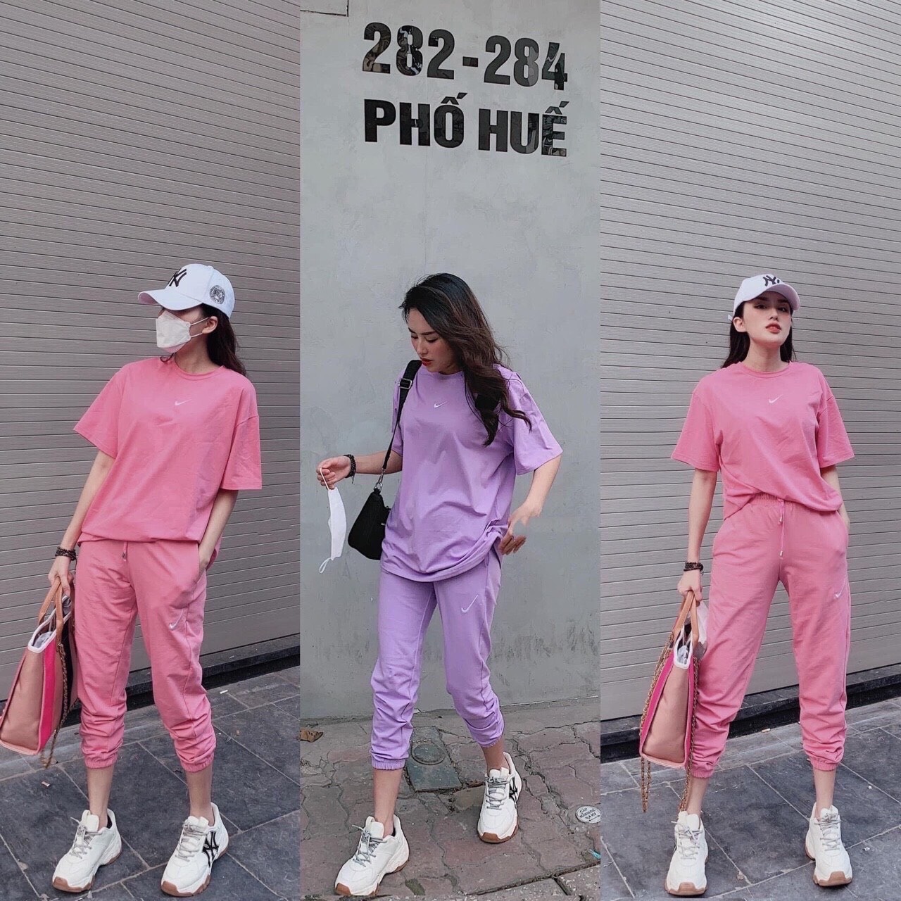 [freeship]ĐỒ BỘ NỮ ÁO KIỂU FORM RÔNG KẾT HỢP QUẦN LỬNG BO ỐNG LƯNG THUN THỜI TRANG THỂ THAO