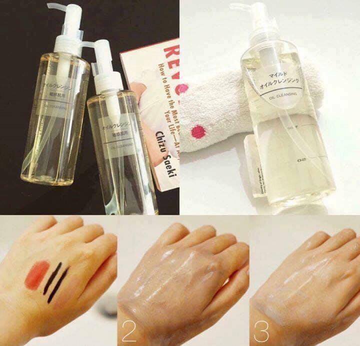Dầu Tẩy Trang Muji Oil 200ml là nuoc tẩy trang lành tính cho da dầu mụn, tẩy trang muji hỗ trợ làm sạch bụi bẩn, dầu thừa, lớp trang điểm trên da, Vstore