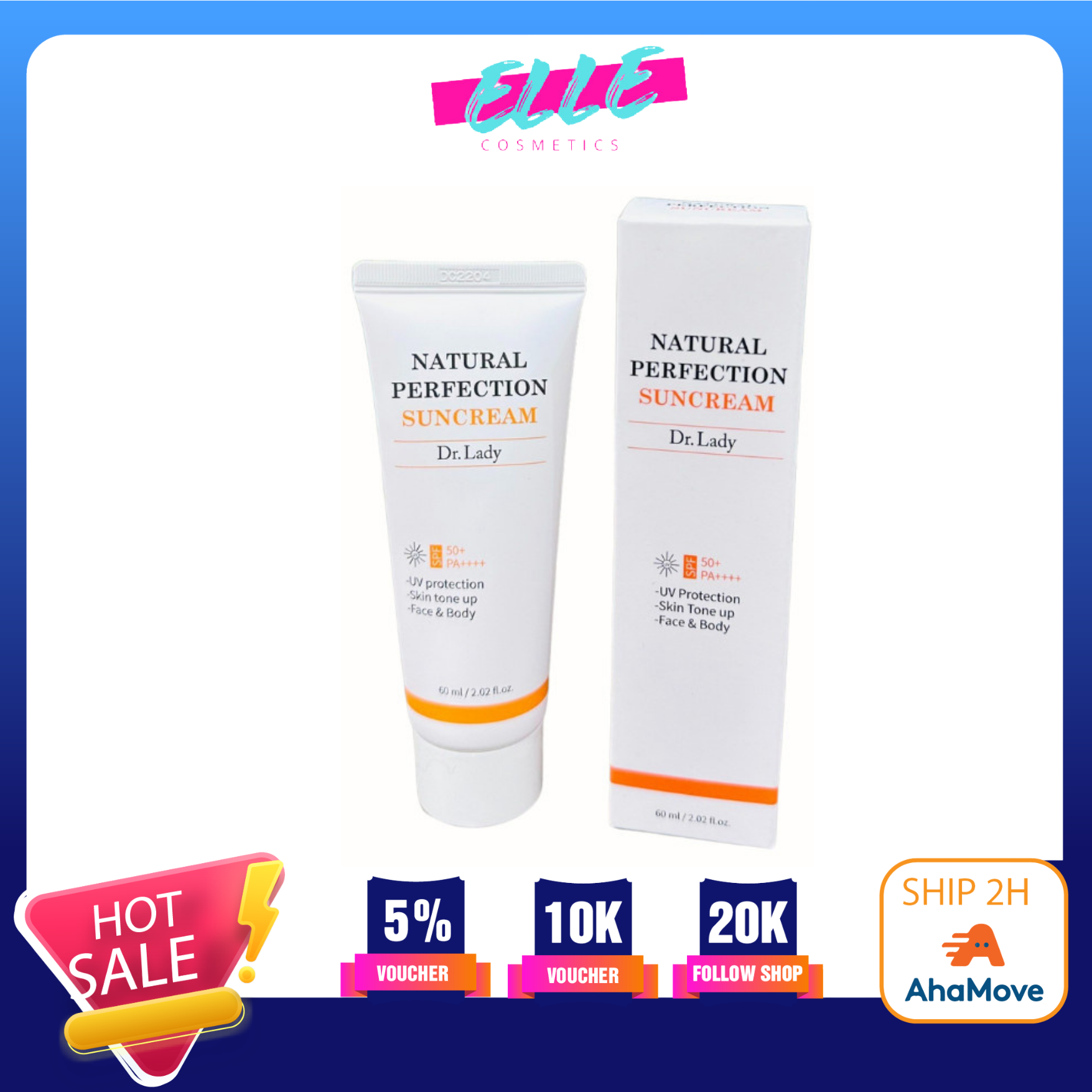 Kem chống nắng vật lý nâng tone Dr.Lady