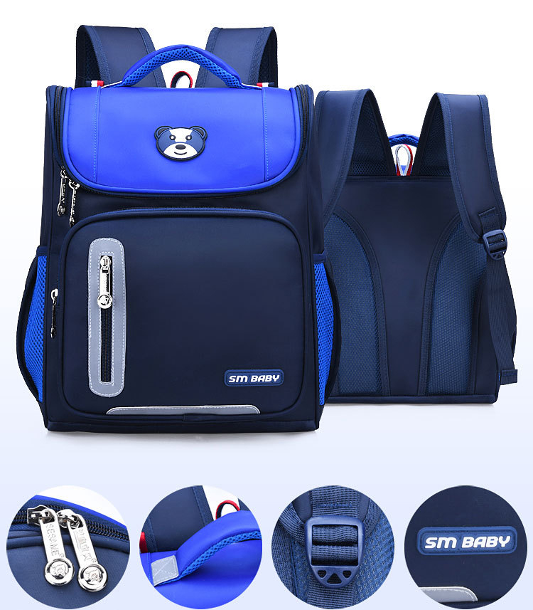 [MẪU MỚI 2020] Balo Học Sinh Sm Baby Chống Gù Lưng Cao Cấp, Cặp Balo Đi Học Chống Gù Lưng Cho Trẻ Em,Bé Trai Gái Cấp 1,2 – Độ Tuổi Phù Hợp Từ 6-12 Tuổi, Siêu Nhẹ - Phản Quang- Chống Nước, Khung Cặp Chắc Chắn, Dáng Hộp.