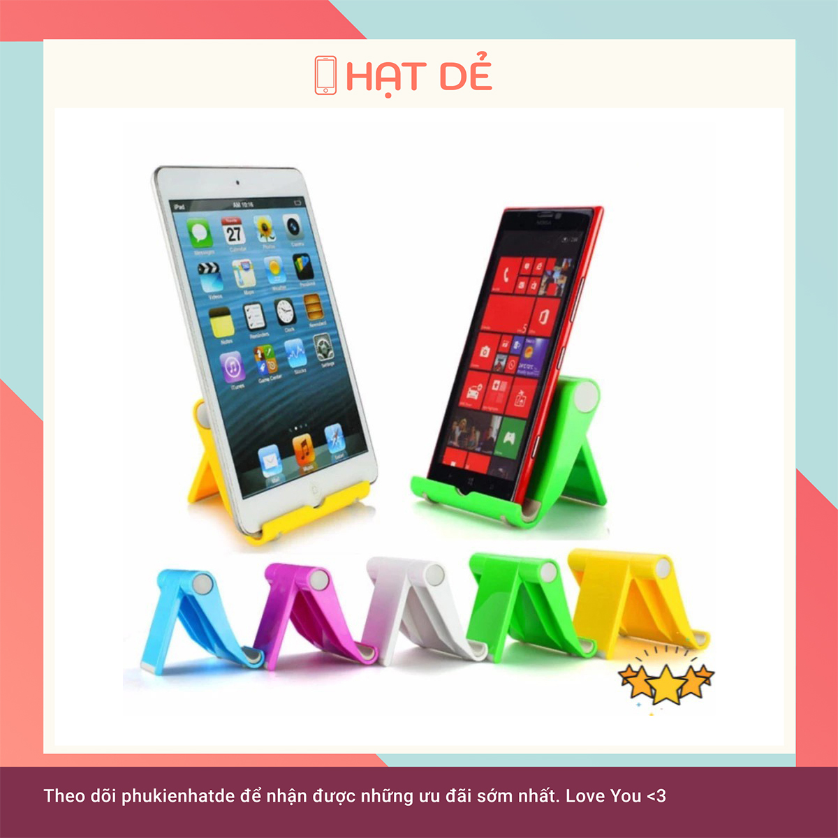 Đế giá đỡ điện thoại, máy tính bảng ghế xếp gọn