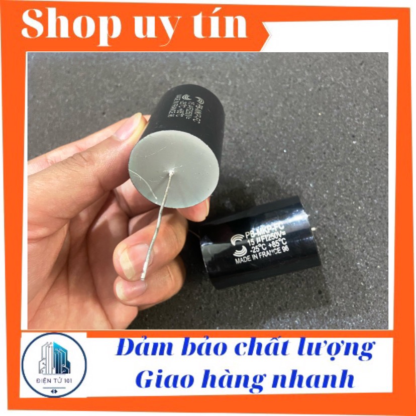 Tụ cao cấp MKP 15uf kích thước lớn sản xuất từ Pháp, tụ phân tần loa