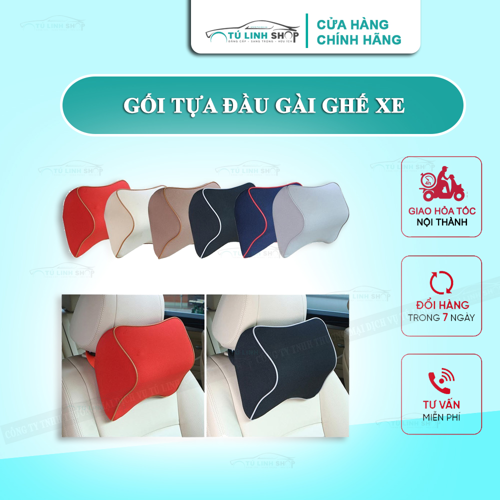 Gối tựa đầu Ô Tô cao cấp bằng cao su non cực êm