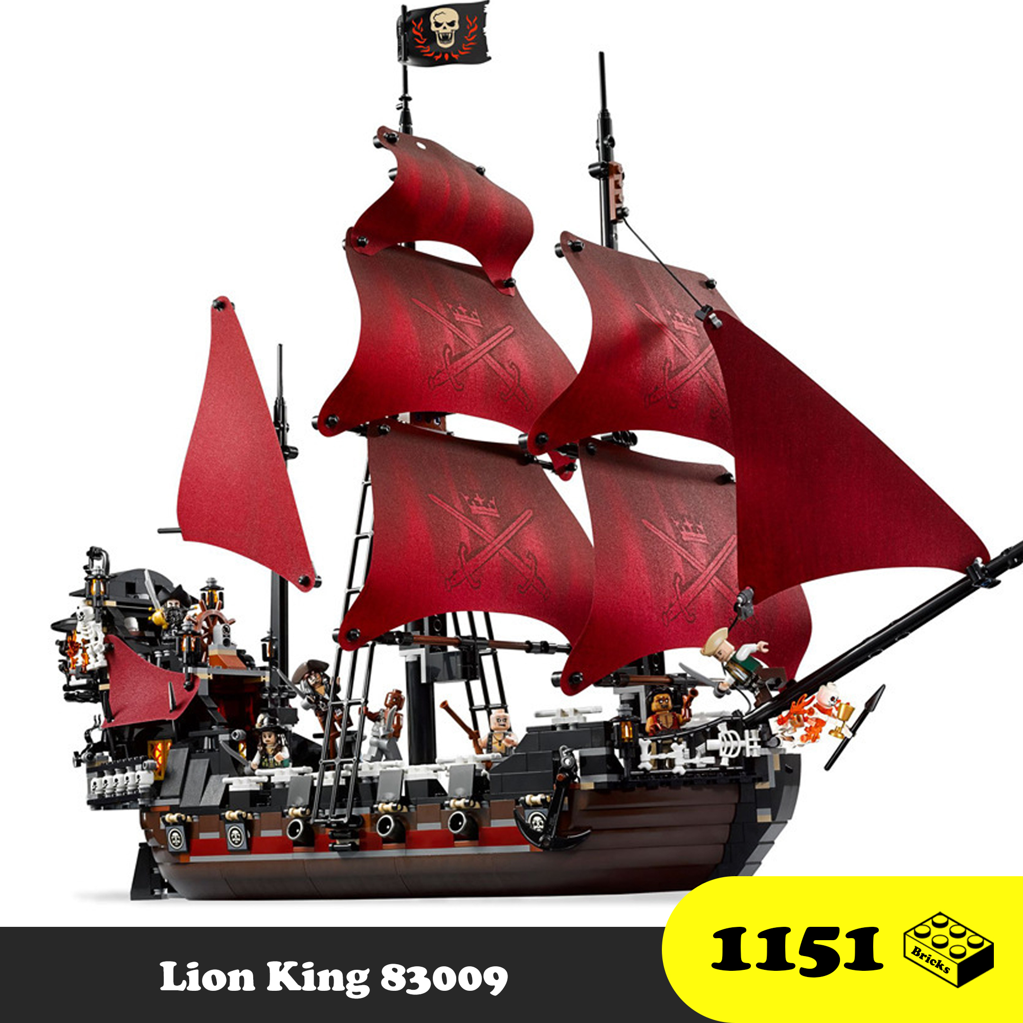 Lego Mould King 83009 - Thuyền Cướp biển Sự Trả Thù Của Nữ Hoàng Annie - PIRATES OF THE CARIBBEAN QUEEN ANNE'S REVENGE