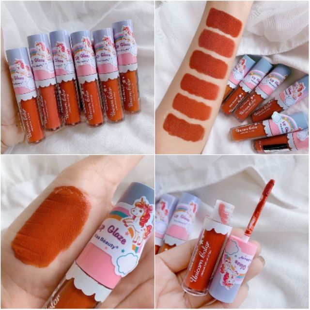 son 6 cây Lip Glaze Kiss Beauty Unicorn Color