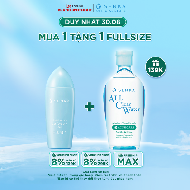 Kem chống nắng Dưỡng Ẩm dạng gel sữa Senka Perfect UV Gel 80ml
