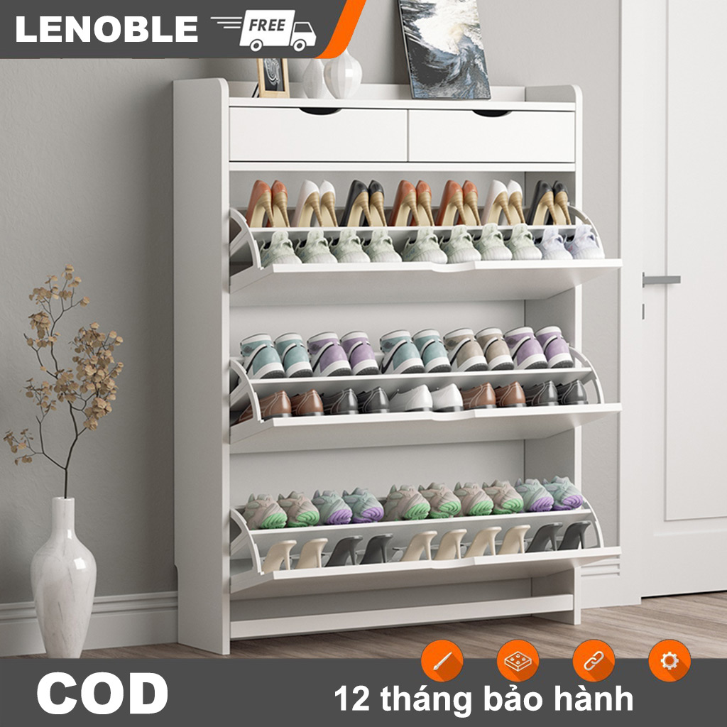 LENOBLE tủ để giày dép tủ giày tủ dép gỗ tủ để giày dép bằng gỗ tủ đựng giày dép bằng gỗ Giá đỡ Giày Tủ Giày đa chức năng Công suất lớn Tủ giày nhiều lớp Trang chủ Tiết kiệm không gian kệ giày Lưu trữ