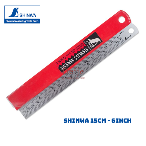 Thước thép thẳng shinwa 15cm - 6inch