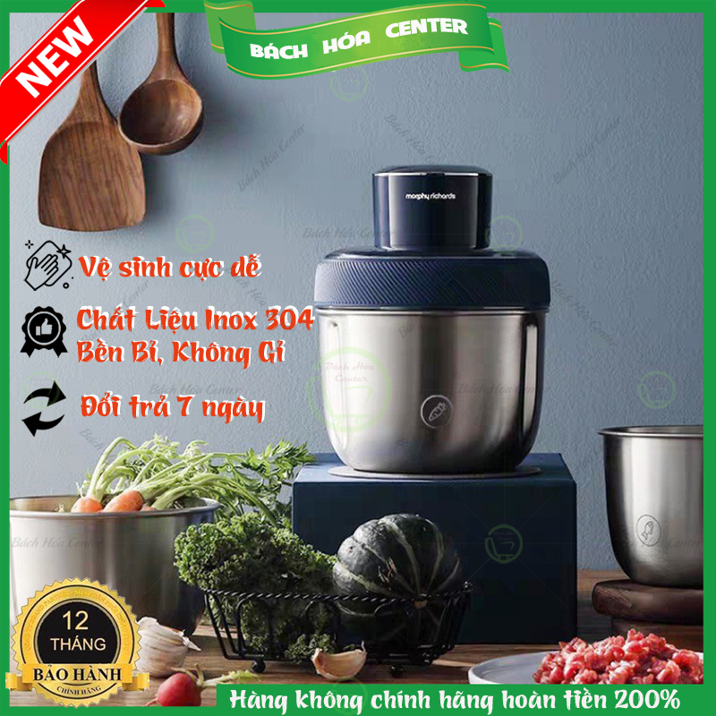 Máy xay thịt morphy richards 4 lưỡi dao kép 3 cối inox 304