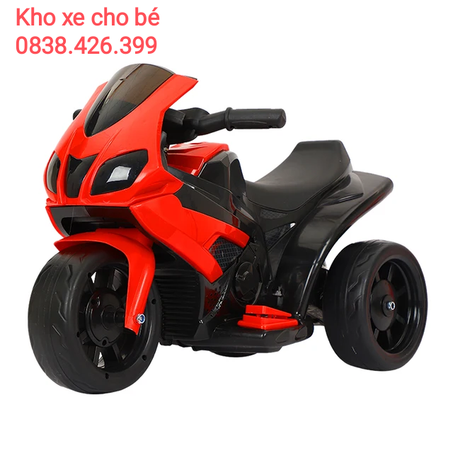 Xe máy điện trẻ em 3 bánh đạp ga cho bé từ 2-5t có nhạc đèn