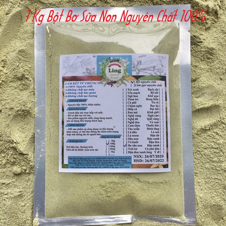 Bột Bơ Sáp Mix Sữa Non 500g-1 Kg có giấy VSATTP và ĐKKD nguyên chất thiên nhiên 100% dùng để đắp mặt đa công dụng