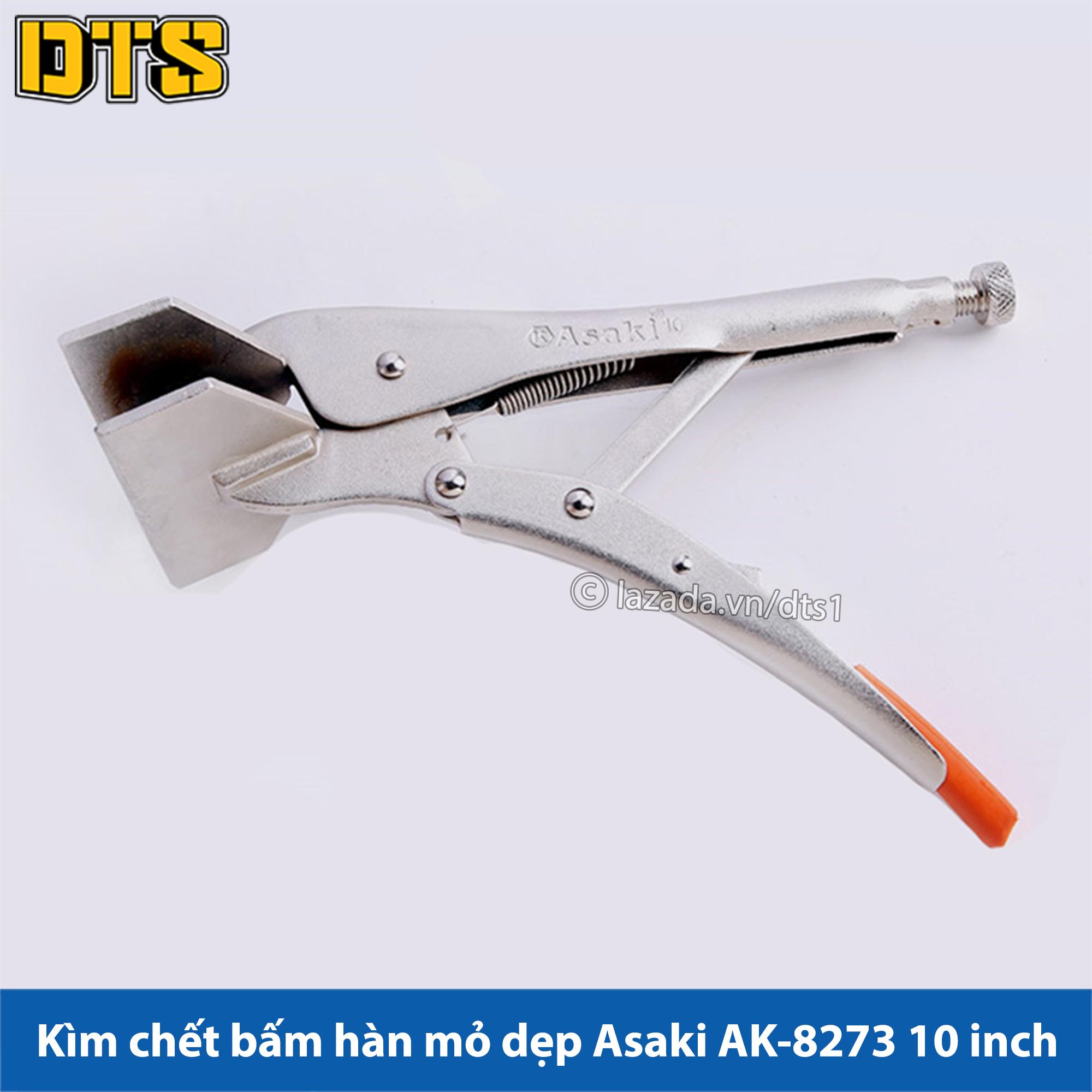 Kìm chết bấm hàn mỏ dẹp asaki ak-8273 10inch
