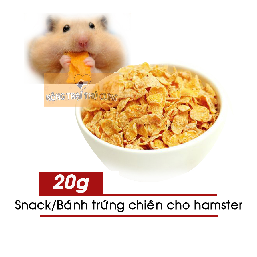 Snack hột gà/ bánh trứng chiên cho hamster 20g - nên bảo quản hủ kín để giữ độ giòn -