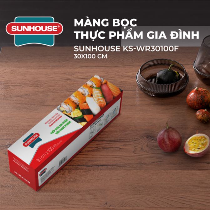 Màng bọc thực phẩm gia đình sunhouse ks-wr30100f