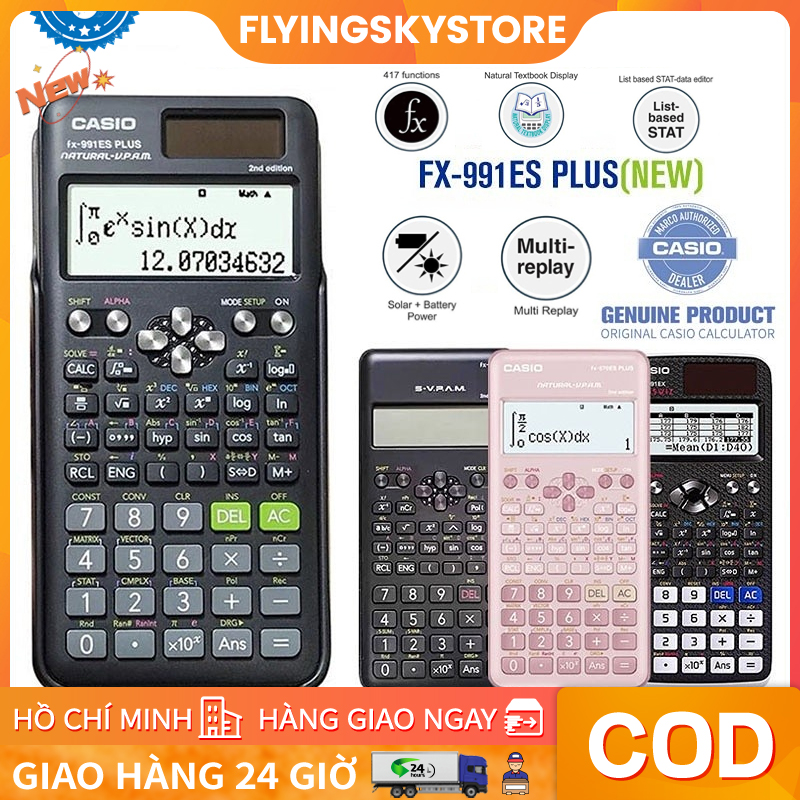 Máy tính khoa học gốc 991ES PLUS Chức năng phiên bản thứ 2 Máy tính Casio năng lượng mặt trời