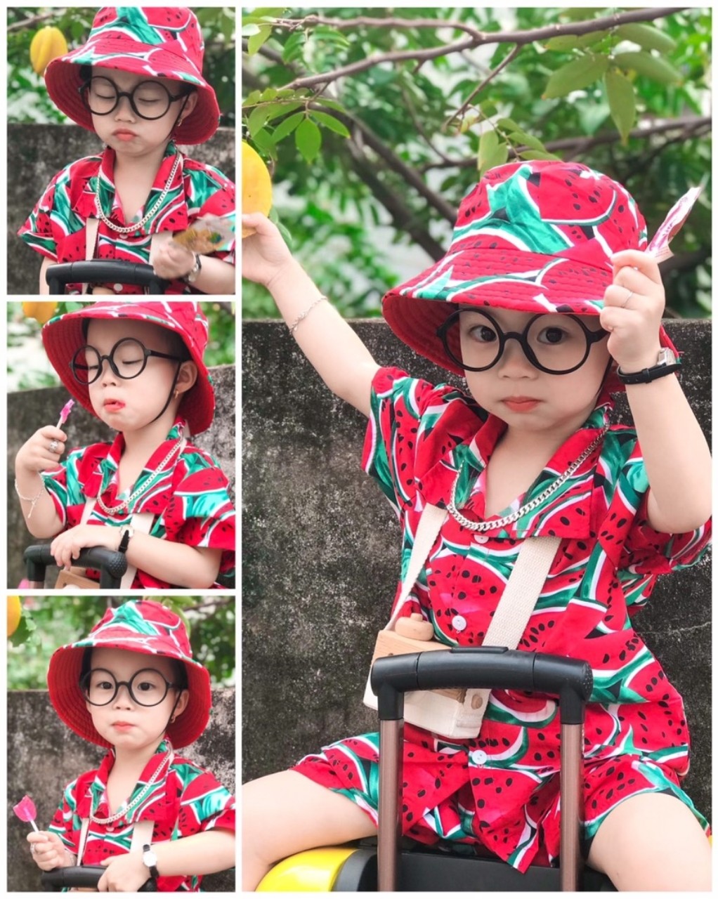 Nón hấu đỏ cho bé và người lớn