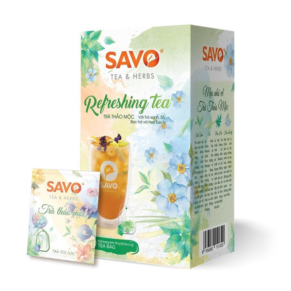Trà savo refreshing - hộp 20 gói x 2g