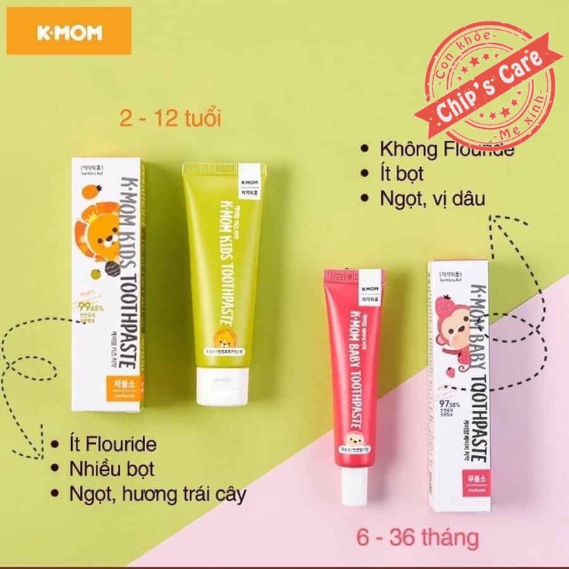 Kem đánh răng K-mom cho bé
