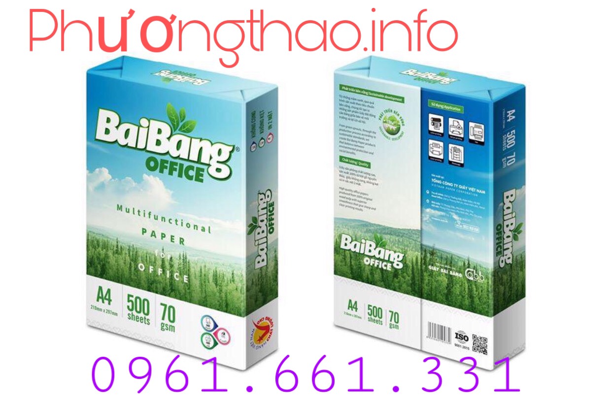 Giấy in Bãi Bằng A4 ĐL 70, 500 tờ/ram