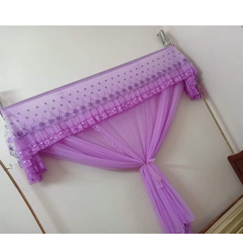 Mùng khung_màn khung xếp gọn trọn bộ tặng kèm nơ buộc + vít nở. khung inox cao cấp + màn tuyn lạnh hàng Việt Nam chất lượng cao