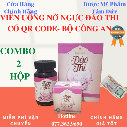 [Tặng Túi Canvas] [HCM]Combo 2 hộp Viên Uống Căng Tròn có tem QR code - Bộ Công An - Tăng Vòng 1 Đào Thi - Chính hãng- DMPTD001
