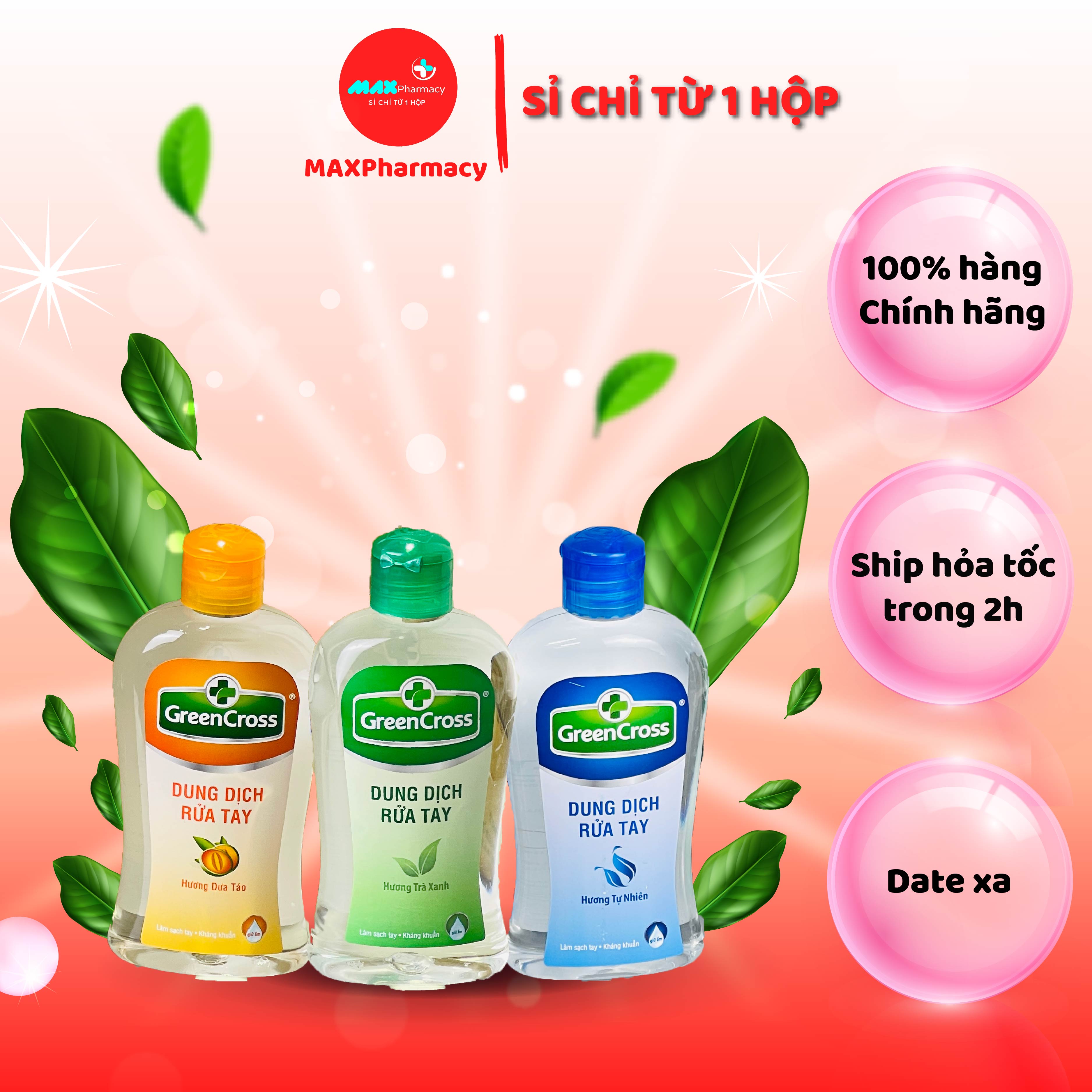 Dung dịch Nước Rửa tay Green Cross 250ml - Maxpharmacy