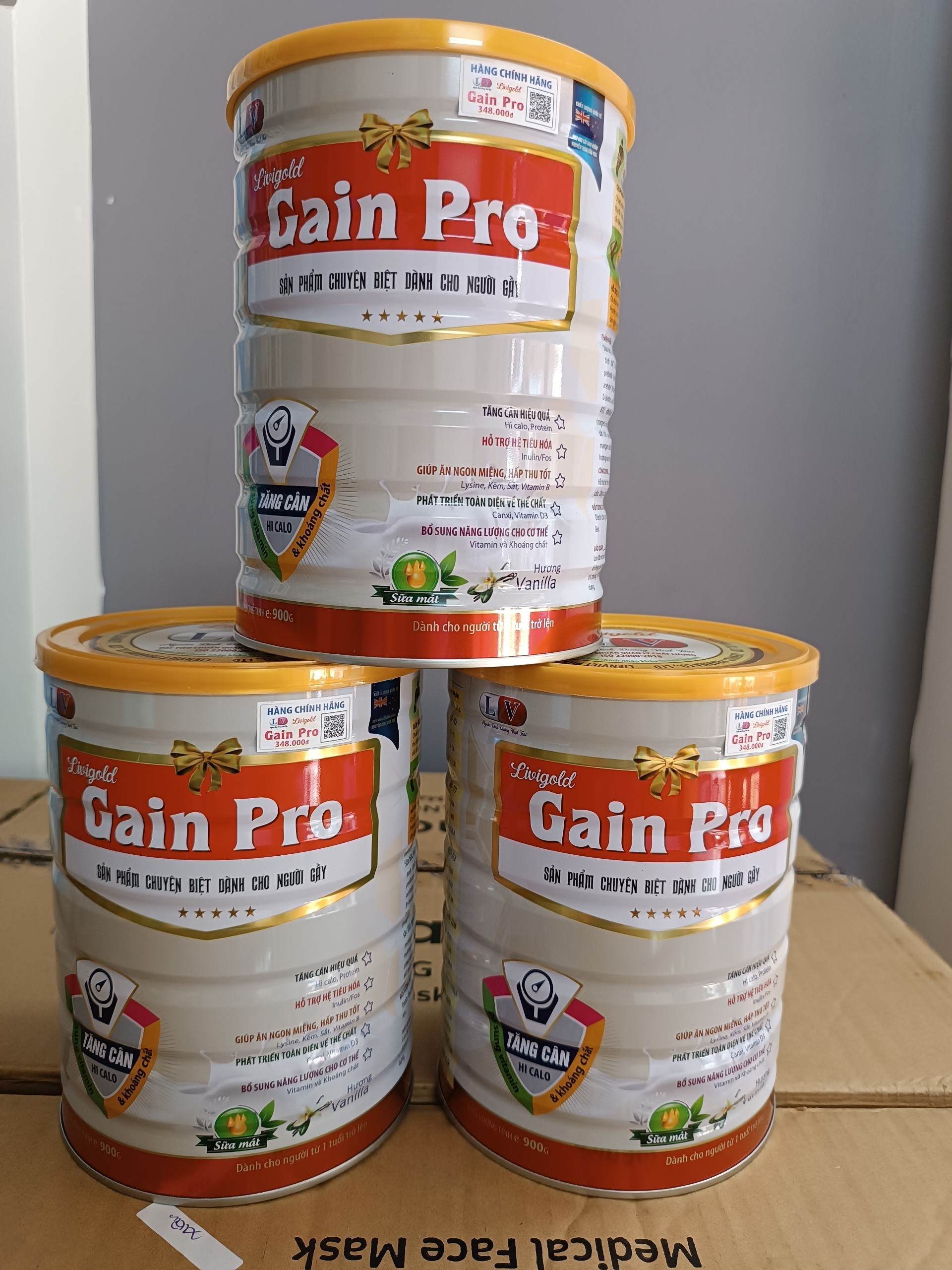 Sữa livigold gain pro lon 900gr - dành cho người gầy, ăn uống kém từ 1 tuổi trở lên