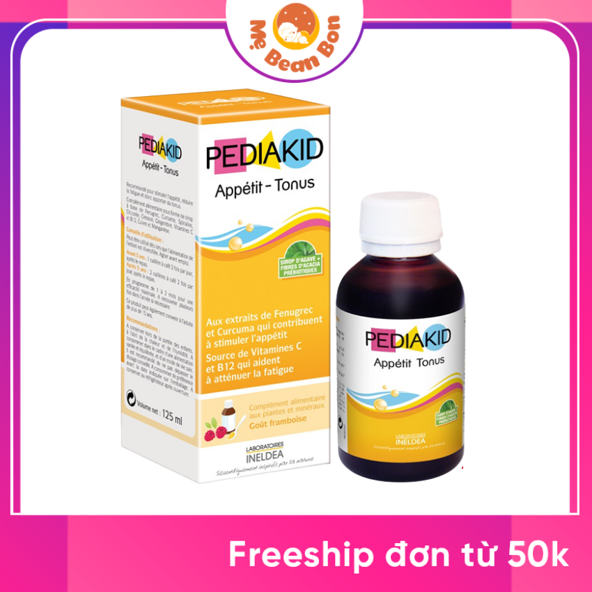 Vitamin cho bé Pediakid Appétit Tonus của Pháp 125ml giúp bé ăn ngon cho trẻ 6 tháng tuổi trở lên hay biếng ăn