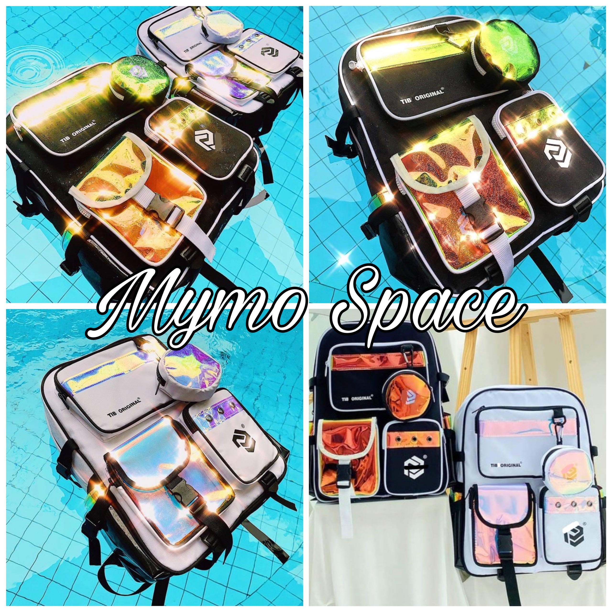 Balo TI.BI. Hologram TẶNG KÈM TÚI TRÒN NHỎ + GIẤY THƠM  Chống nước 95% (Chuẩn Cao Cấp 1:1) UNISEX BACKPACK