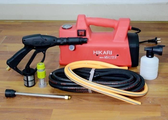 Máy rửa xe hikari hk-h3 madein thái lan, màu đỏ tươi, dây đồng, moden 2019, công xuất 2400w.