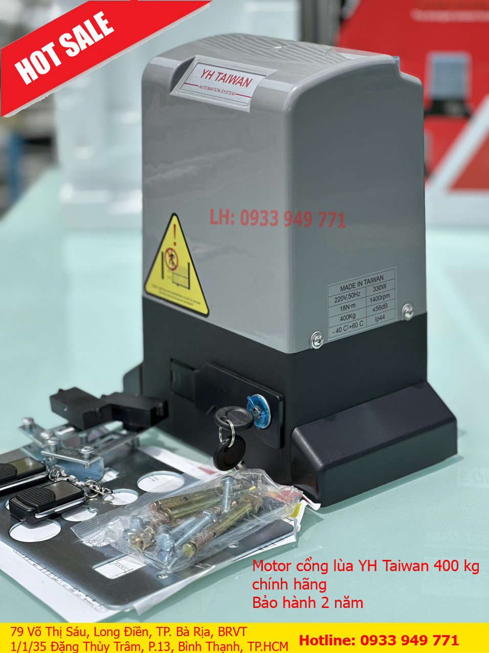 Motor cổng lùa yh đài loan 400kg