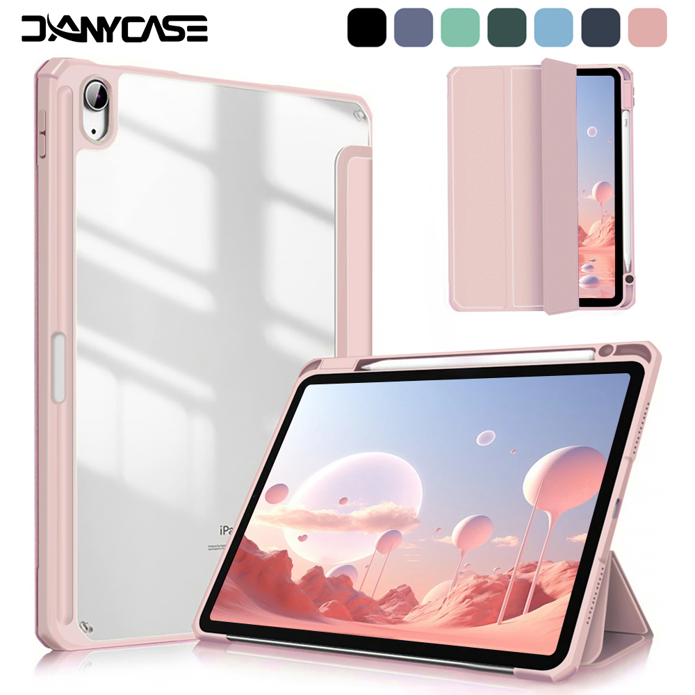DANYCASE iPad Case for iPad Pro 11 M4 Pro 13, Air 11 M2 Air 13 Air 4 Air 5, 7/8/9th Generation 10.2,10th Gen 10.9,Pro 12.9 4/5/6th,5/6th 9.7,Mini 6 Mini 7 A17 Pro 8.3 Transparent Smart Wake/Sleep Tablet Cover