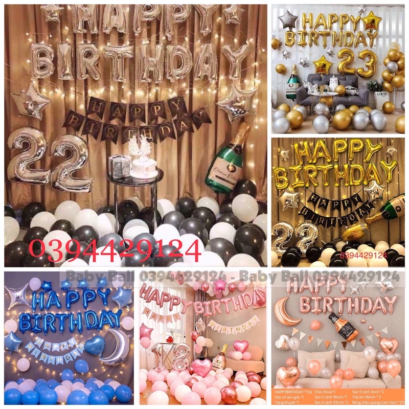 Set Trang Trí Sinh Nhật Người Thương