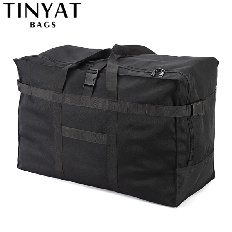 TINYAT Du Lịch Vải Thô Túi 96L Thêm Lớn Holdall Túi Trọng Lượng Nhẹ Túi Du Lịch Cho Nam Giới Phụ Nữ Không Thấm Nước Xé Kháng