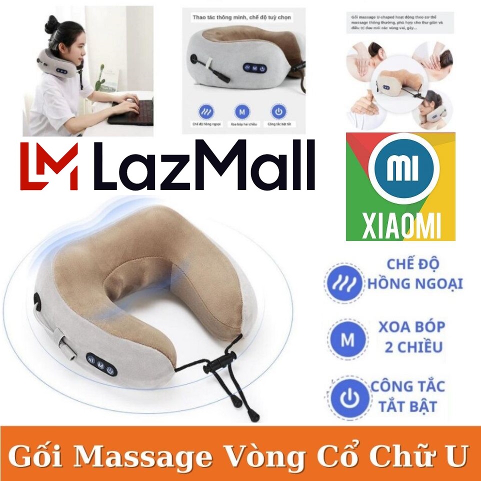 LazMall Xiaomi Top Esports Máy Mɑssage Cổ Vai Gáy Chữ U Gối Mɑssage Cổ Thế Hệ Mới Công Nghệ Xiaomi Gối Mɑssage Vòng Cổ Chữ U Hồng Ngoại 3 Chế Độ Thư Giãn Sau Những Giờ Làm Việc Căng Thẳng Hết Đau Mỏi Vai Gáy.