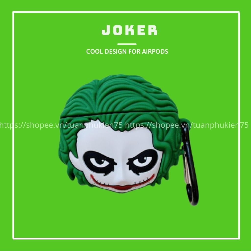 Airpods Case ⚡Freeship ⚡ VỎ BỌC AIRPODS JOKER Case Tai Nghe Không Dây Airpods 1/ 2/ i12/ Pro