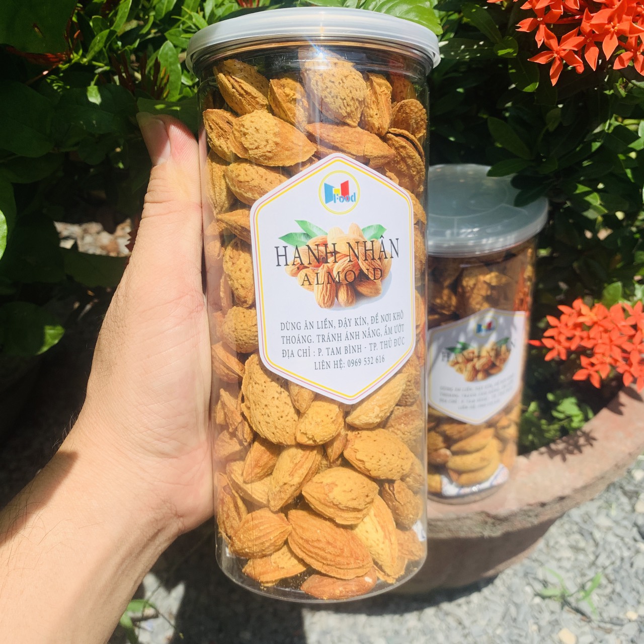 Hạnh nhân rang bơ lon pet 500.Gram