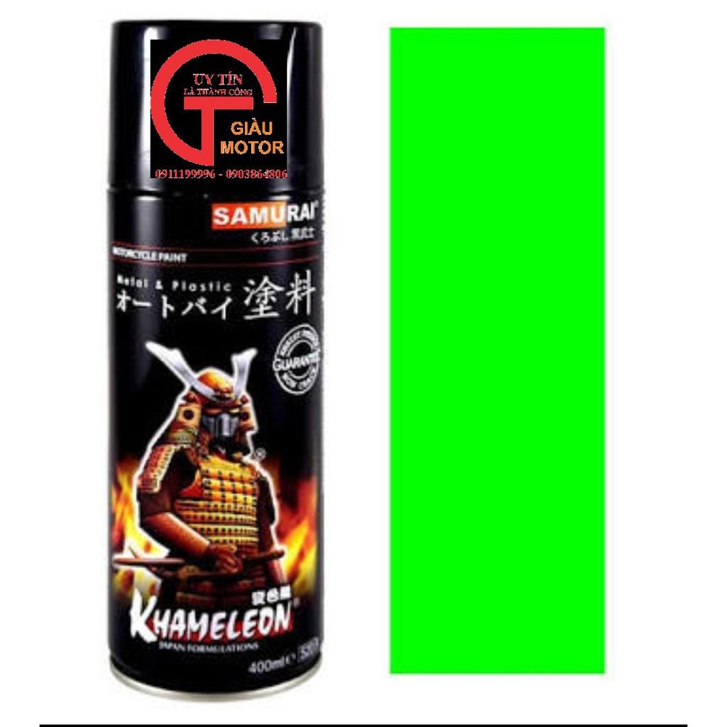 Sơn xit Samurai 54** màu xanh lá huỳnh quang Fluorescent Green