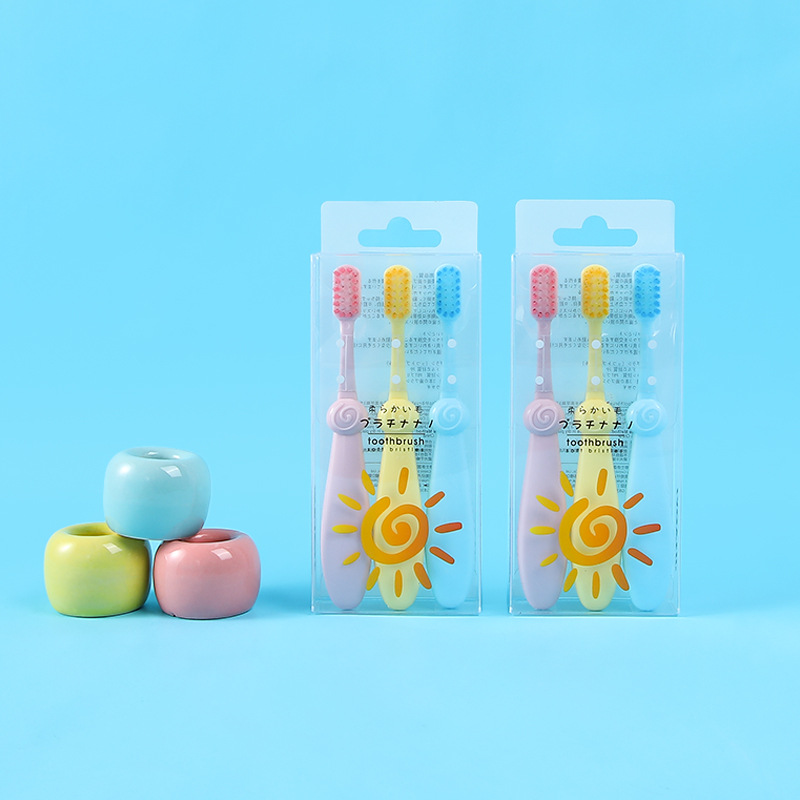 Set 3 bàn chải đánh răng raoyi xuất nhật cho bé - bàn chải cho bé