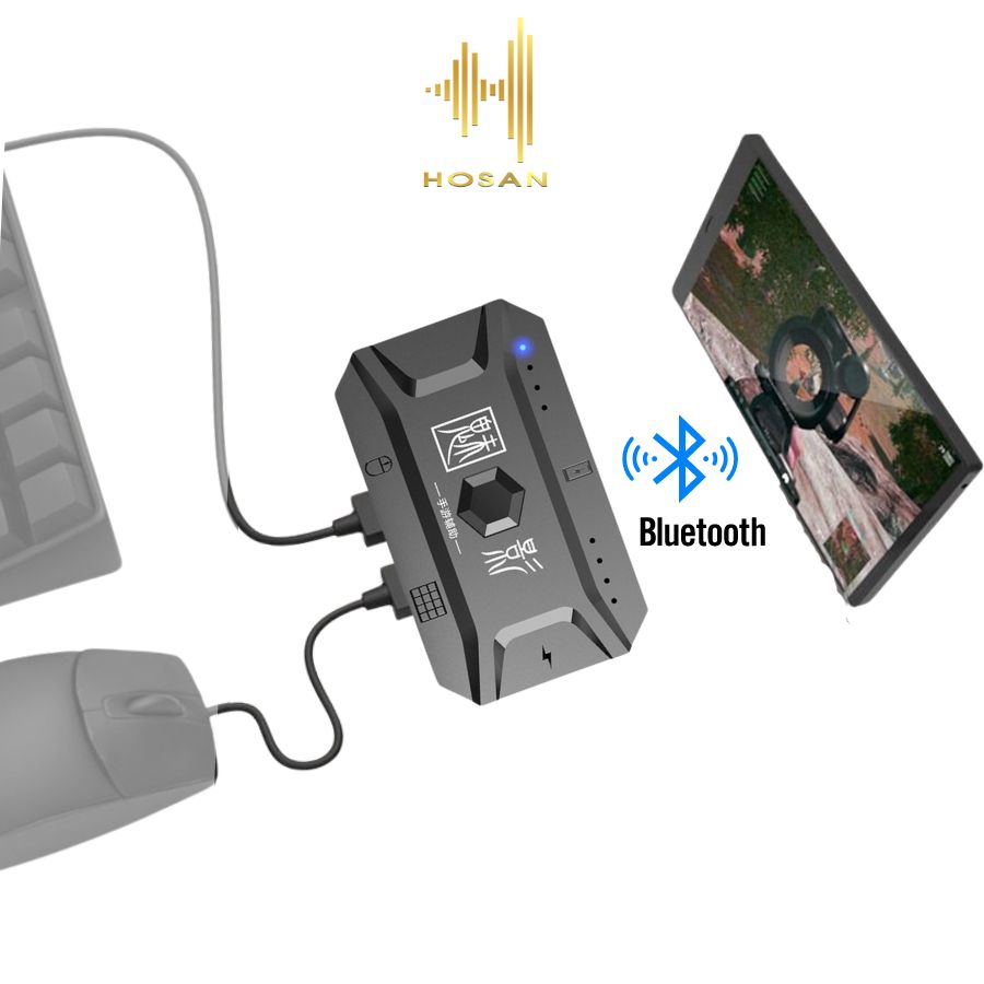 Bộ chuyển đổi game MEIYING M1 Pro - Thiết bị chuyển đổi phím chuột kết nối điện thoại hỗ trợ hệ điều hành Android, IOSS